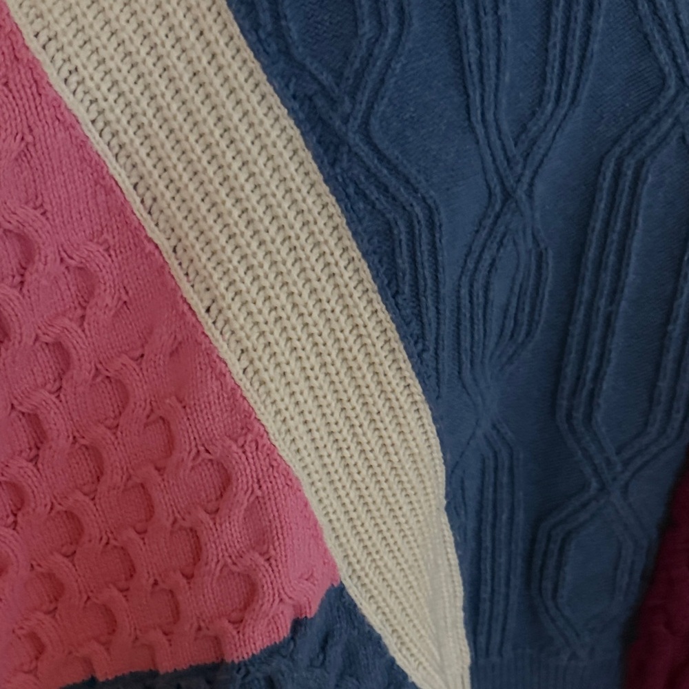 ANTHROPOLOGIE Maeve Color-block Patchwork Women's Sweater - Picture 5 of 6